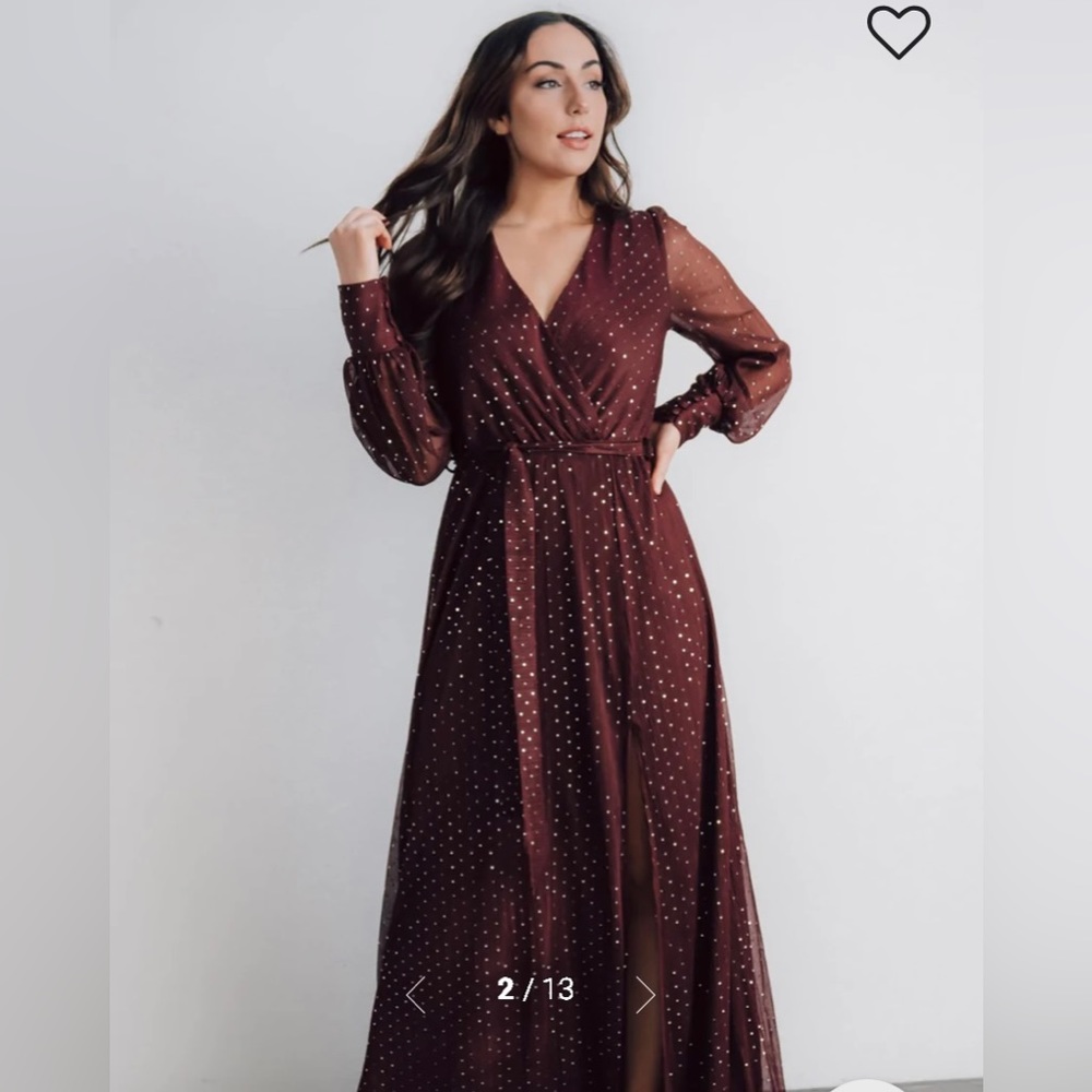 Baltic Born Abigail maxi sparkle v neck dress